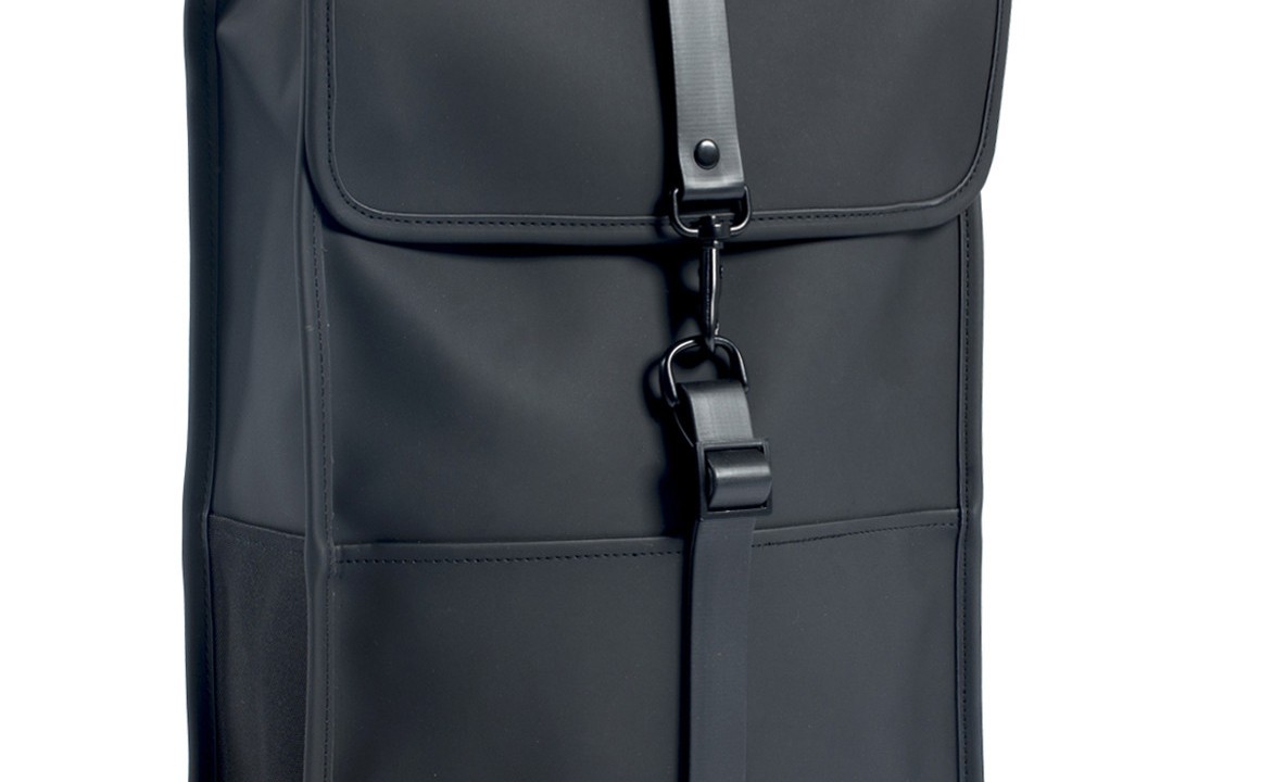 rain black backpack leather